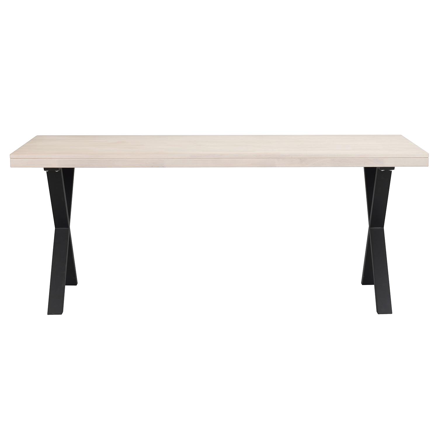 Rowico Brooklyn Spisebord Hvidpigmenteret Træ Og Sort Metal  170x95