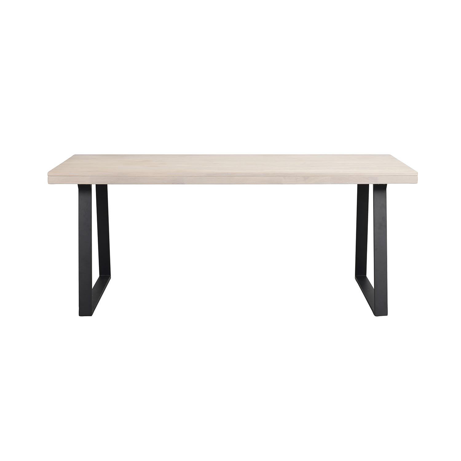 Rowico Brooklyn Spisebord Hvidpigmenteret Træ Og Sort Metal  170x95