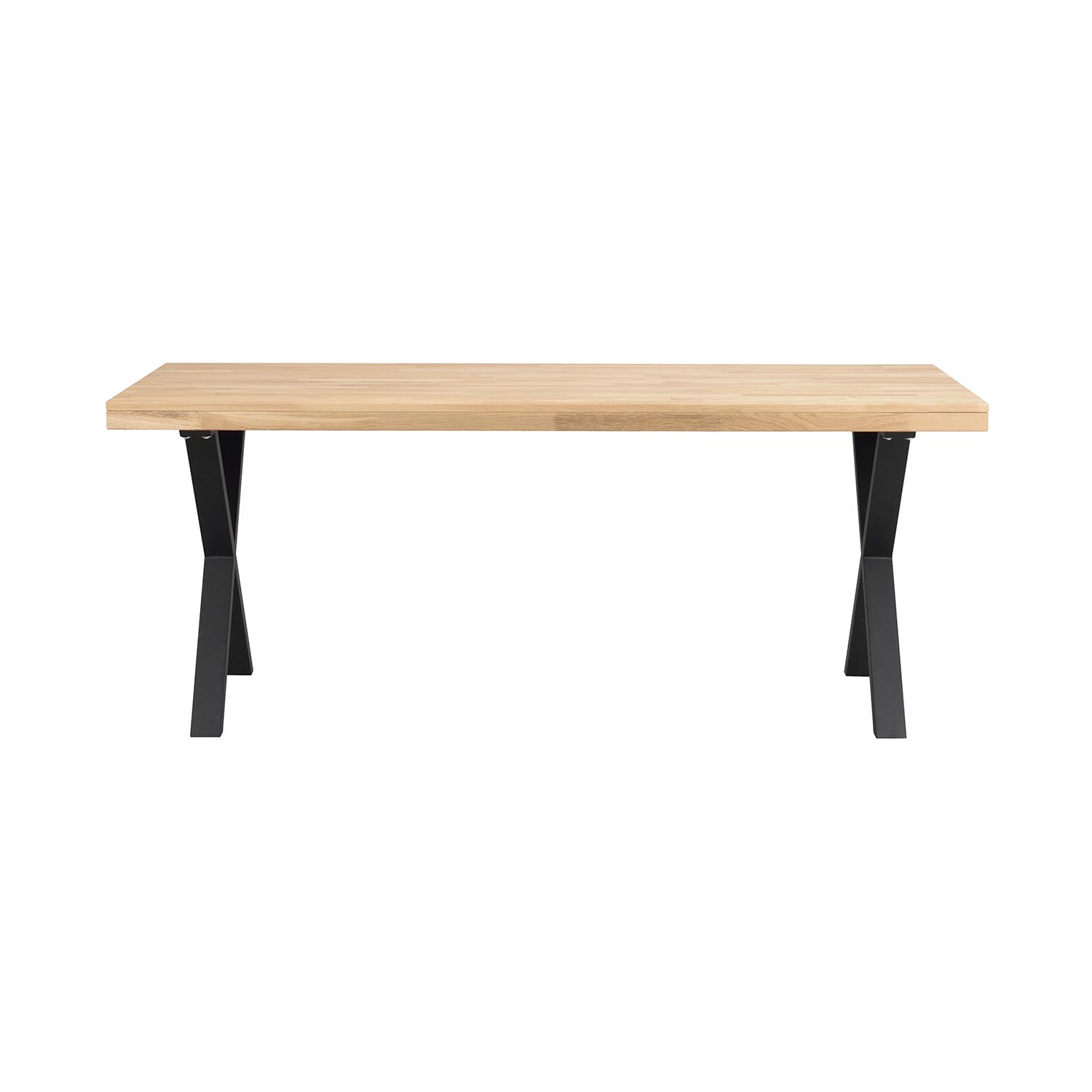 Rowico Brooklyn Spisebord Natur Egetræ Og Sort Metal  170x95