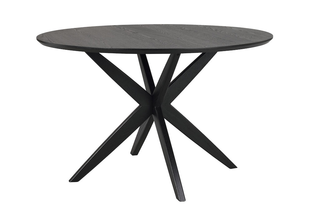 Rowico Calverton Spisebord  Rund Sort Egefiner Og Eg  ø120