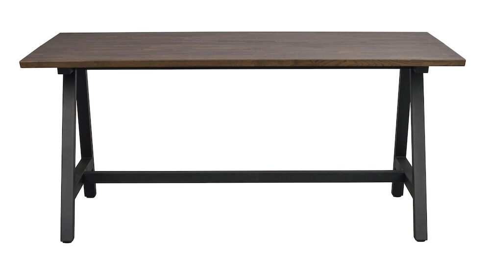 Rowico Carradale Spisebord     Udtræk Brun Eg Og Sort Metal  170x100