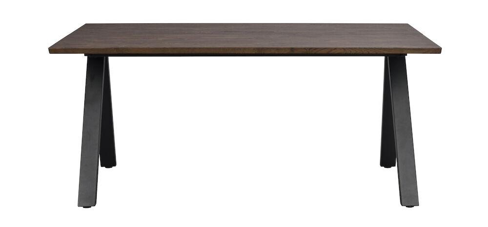 Rowico Carradale Spisebord     Udtræk Brun Eg Og Sort Metal  170x100