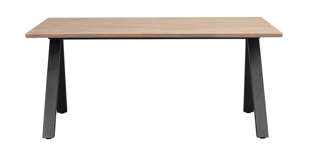 Rowico Carradale Spisebord     Udtræk Natur Eg Og Sort Metal  170x100