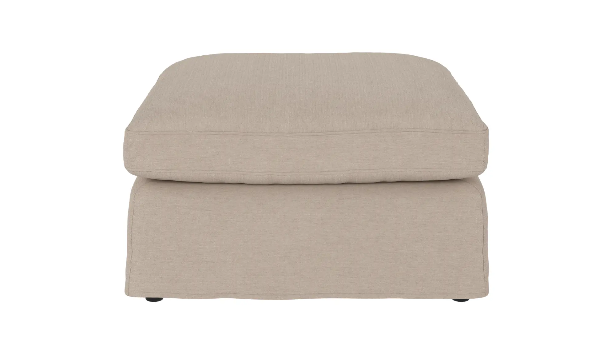 Rowico Peyton Fodskammel  Kvadratisk Beige Polyester Stof  90x90