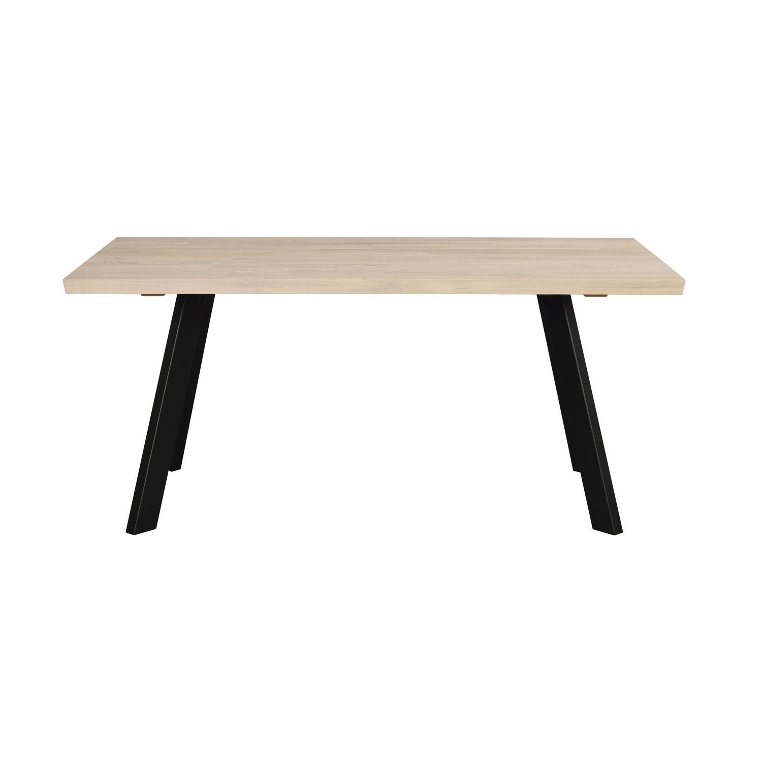 Rowico Rektangulær Fred Spisebord Hvidvasket Eg Og Sort Metal  170x95