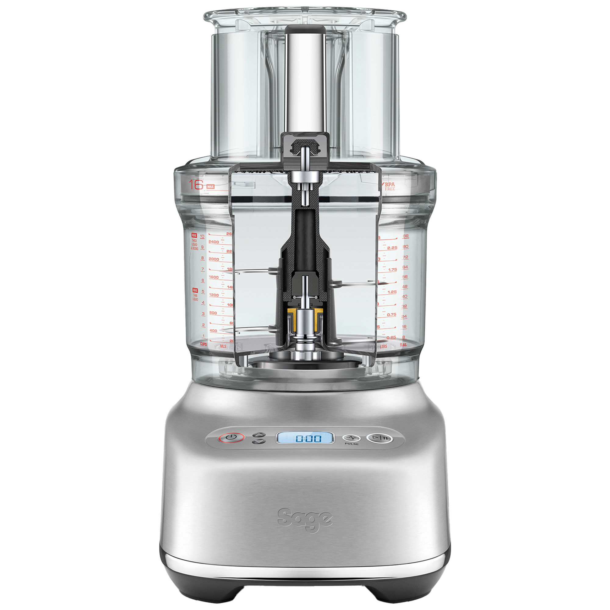 Sage Sfp838bss Paradice 16 Foodprocessor  Rustfrit Stål