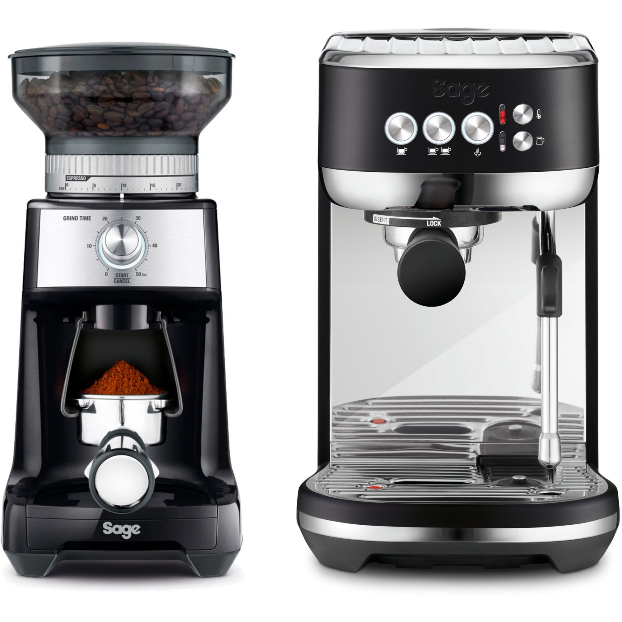 The Bambino Plus Espressomaskine   Kaffekværn  Sort