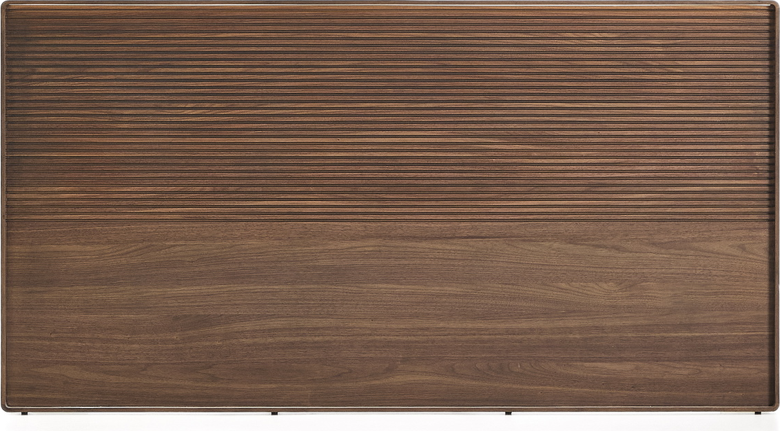 Sengegavl Kave Home Norlen  Mørkebrun Valnødsfinér  Finérbelagt Træ  H91ã B172ã D6 Cm