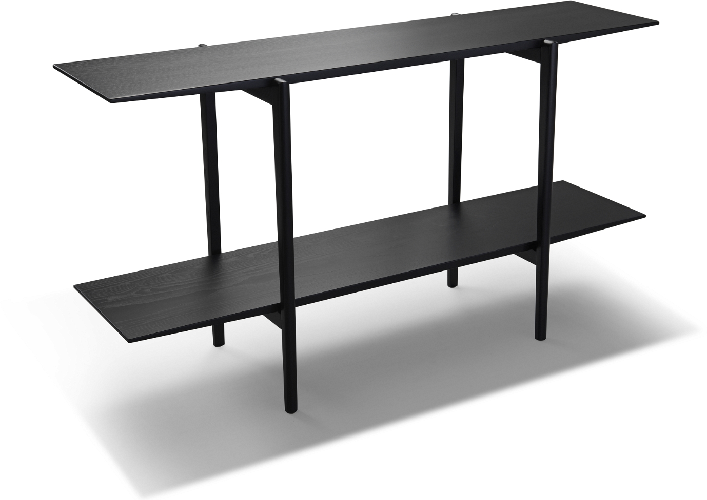 Sidebord Oscarssons Möbel Calpe   Massiv Sortbejset Ask H75   B42   L140 Cm