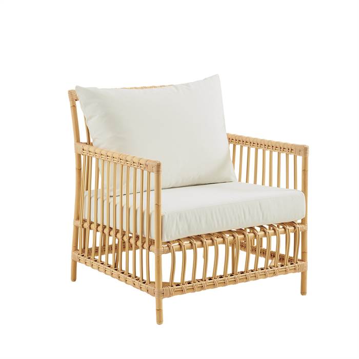 Sika Design Caroline Lænestol Exterior Natural Inkl  Sæde- Og Ryghynder   B450 White