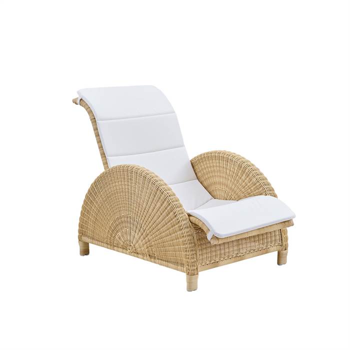 Sika Design Paris Exterior Lænestol Natur Inkl  B450 Hvid Hynde