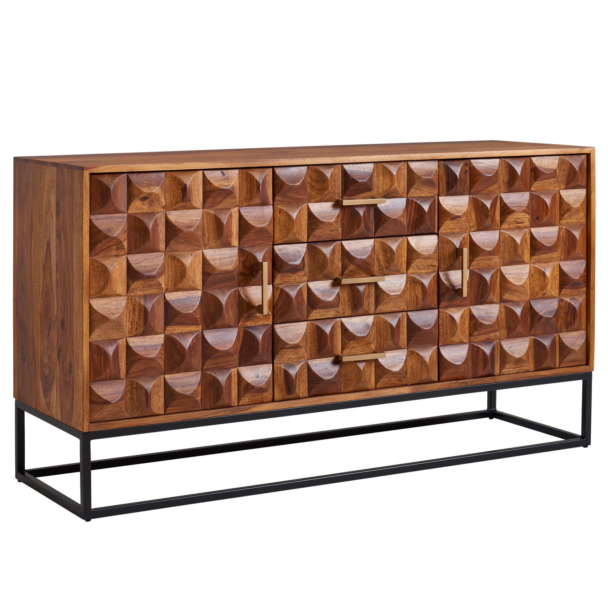 Skænk   Massivt Sheeshamtræ 145x81x45 Cm