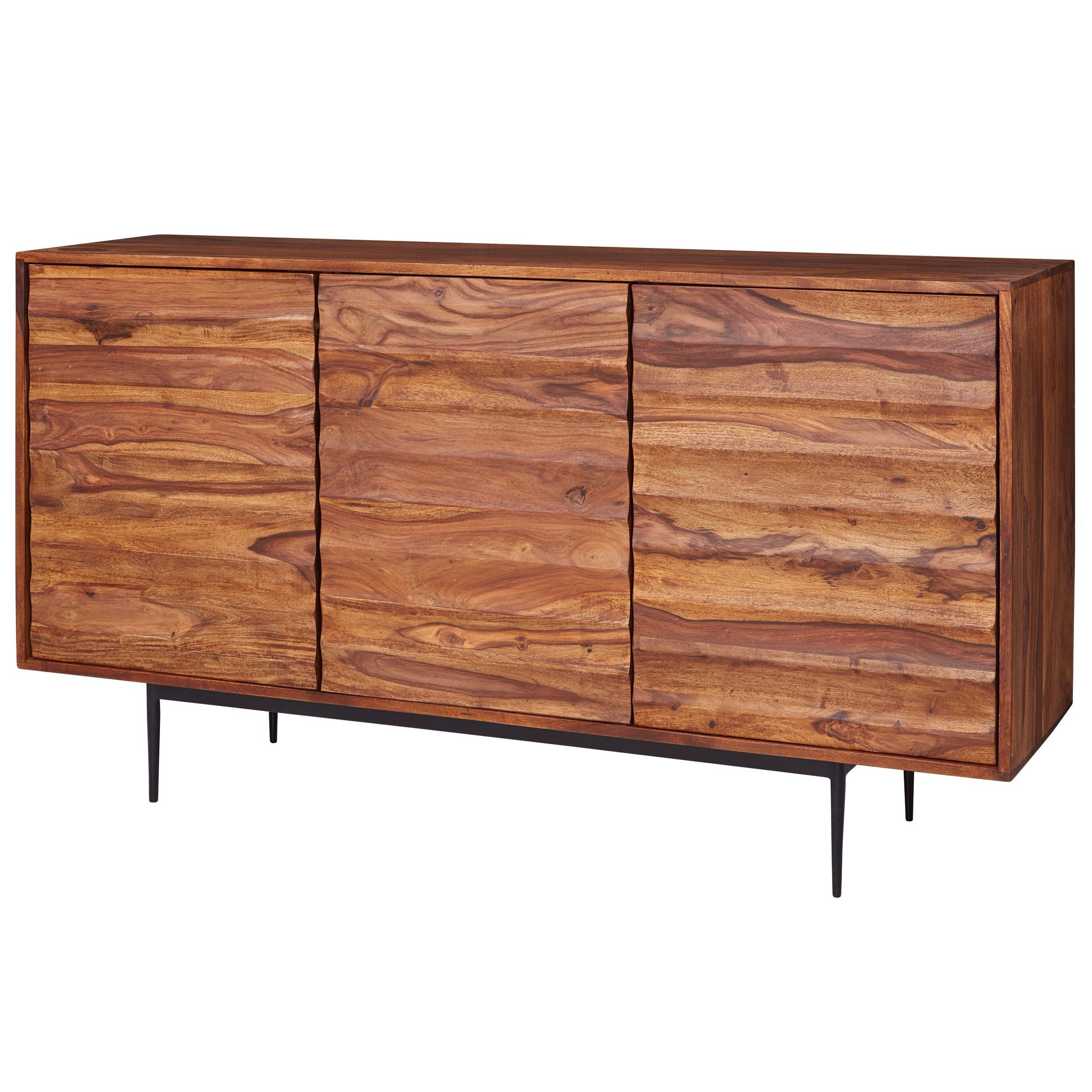 Skænk   Massivt Træ 150x81x41 Cm Rustik Kommode