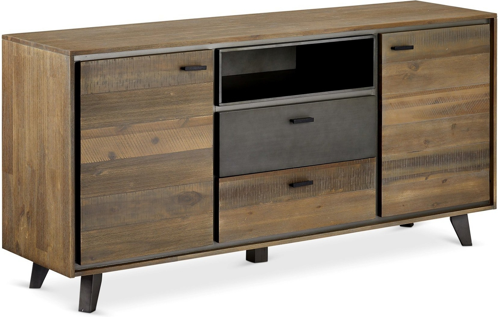 Skænk Raymond   Hallmark Derby   Akacietræ Brun H79xb160xd42 Cm Med   Skuffer     Låger