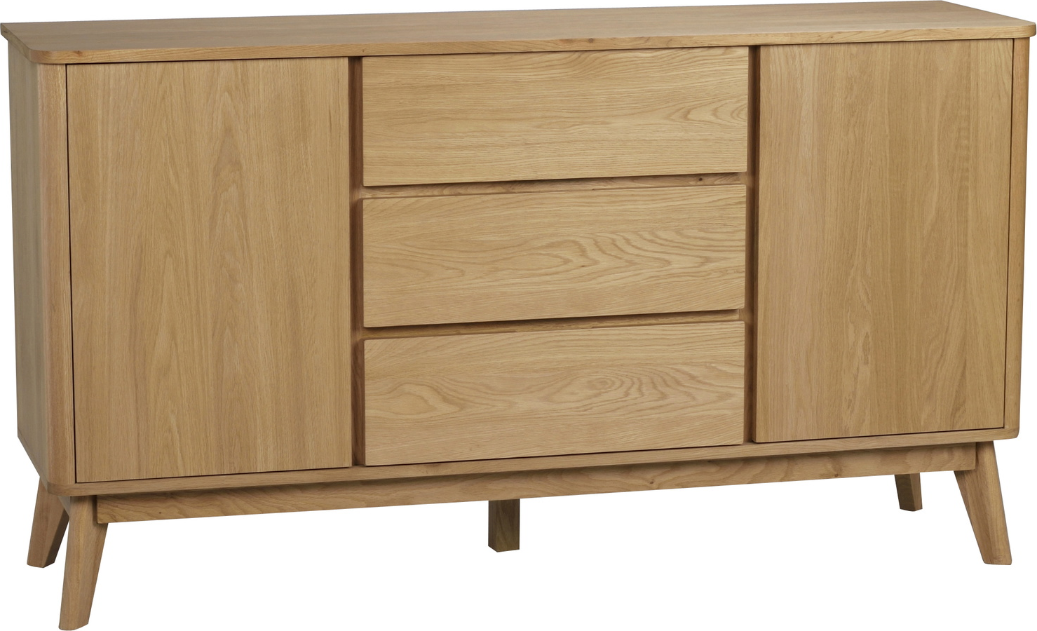 Skænk Rowico Yumi   Lakeret Egetræ   Skandinavisk Design Med   Skuffer   Softlukning 84ã 152ã 42 Cm