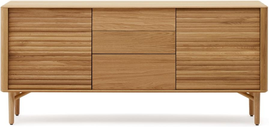 Skænk Sideboard Kave Home Lenon Egetræsfinér Natur 155ã 45ã 86 Cm