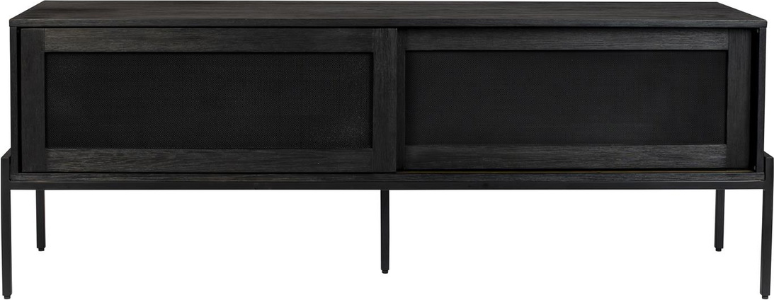 Skænk Zuiver Hardy   Antracit Egetræsfiner Med Metalnet-døre H60xb160xd45 Cm