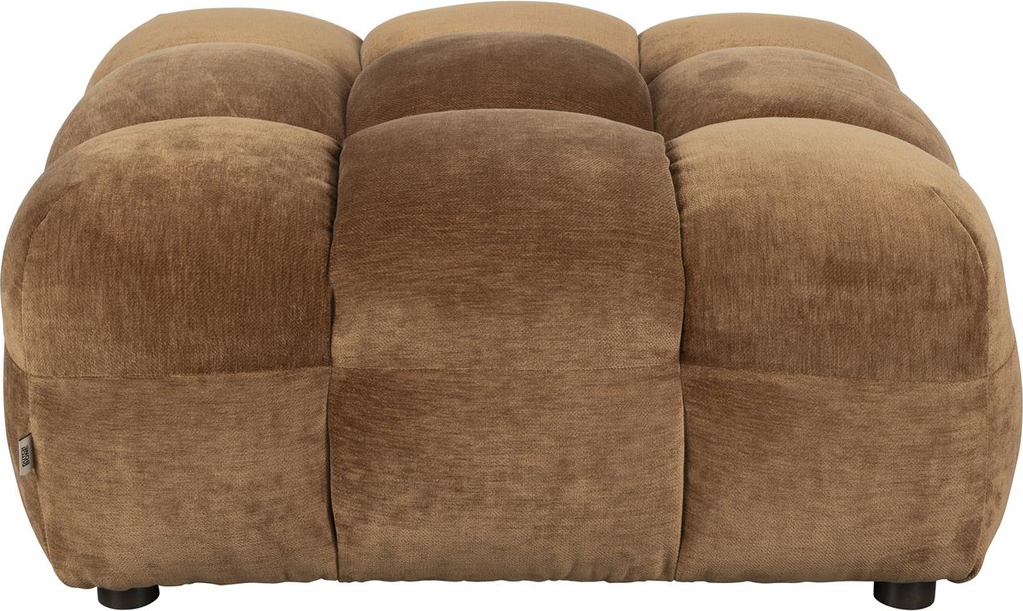 Skammel Dutchbone Hackman Valnød Polyester Puf H45xb100xl100 Cm