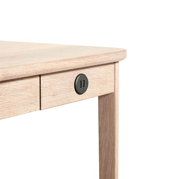 Skovby Sm131 Skrivebord 55   115 Cm - Eg Sortbejdset   Sort Nanolaminat