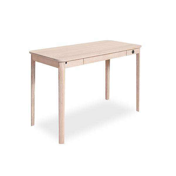 Skovby Sm131 Skrivebord 55   115 Cm  Massiv Hvidolieret Eg
