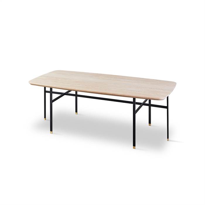 Skovby Sm244   Sm263s Sofabord 130   65 Cm Bordplade: Massiv Hvidolieret Eg