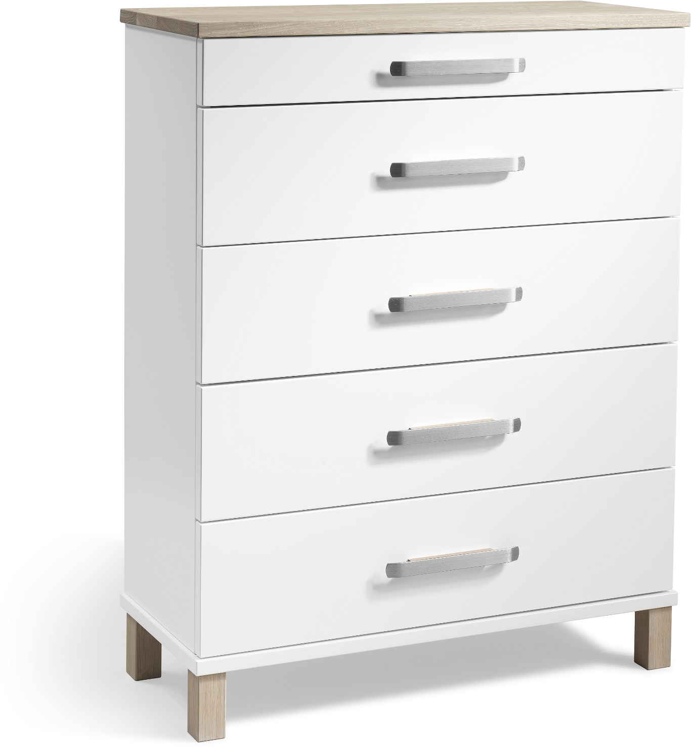 Skuffekommode Oscarssons Möbel Nadja Hvid Hvidolieret Eg H93xb70xd31 Cm