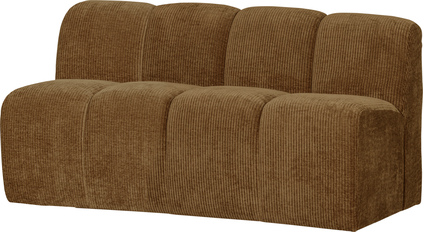 Sofabænk   Spisebænk Woood Mojo 164 Cm Honninggul  Ribstof 100  Polyester Jacquard  Blød Fløjlsstruktur  Med Ryglæn
