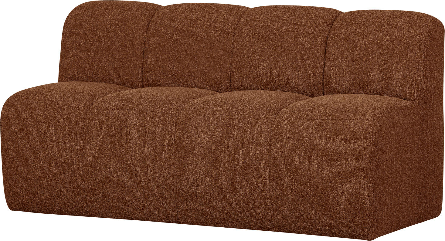 Sofabænk Spisebænk Woood Mojo 164 Cm Rustbrun Melange  Fast Boucléstruktur  100  Polyester  Slidstærk