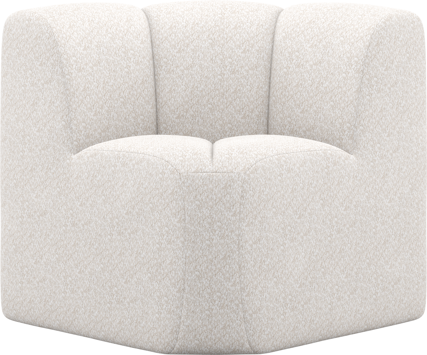 Sofabænk Woood Mojo Ecru Valley   Chenille  Spisebænk Hjørne Med Ryglæn 83x83 Cm