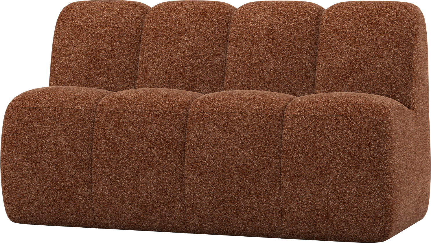 Sofabænk Woood Mojo Spisebænk Med Ryglæn 164 Cm Rustbrun Blød Chenille