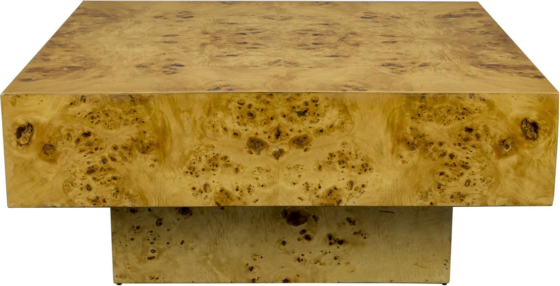 Sofabord Dutchbone Quinn Taupe Valnøddetræsfiner Eucalyptustræ Retro Loungebord 90ã 90ã 39 Cm