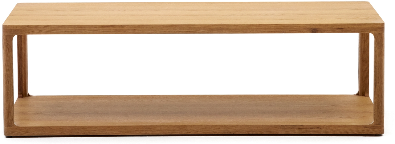 Sofabord Kave Home Maymai Natur Mdf Egetræ 140x65x42 Cm Justerbare Ben
