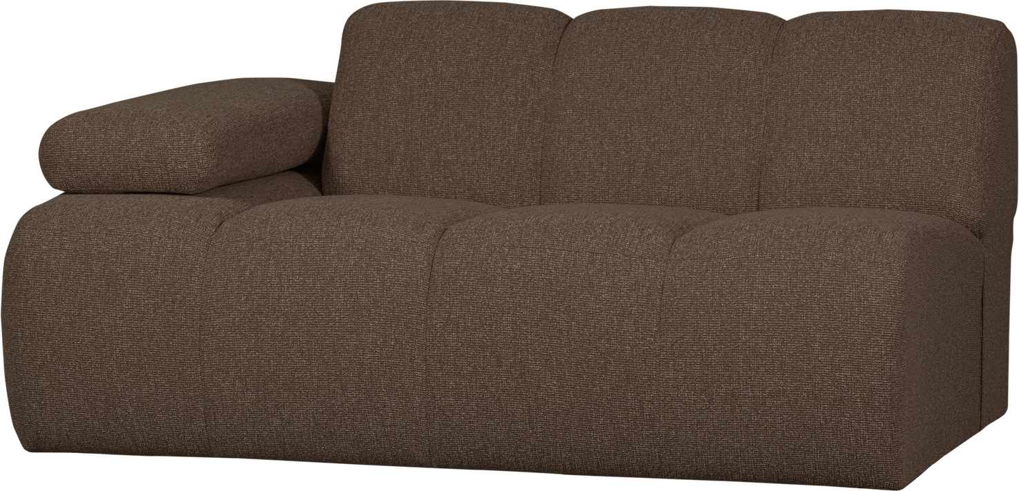 Sofamodul Woood Mojo    -personers Venstre  Brun Melange Bouclé  100  Polyester  Fast Struktur