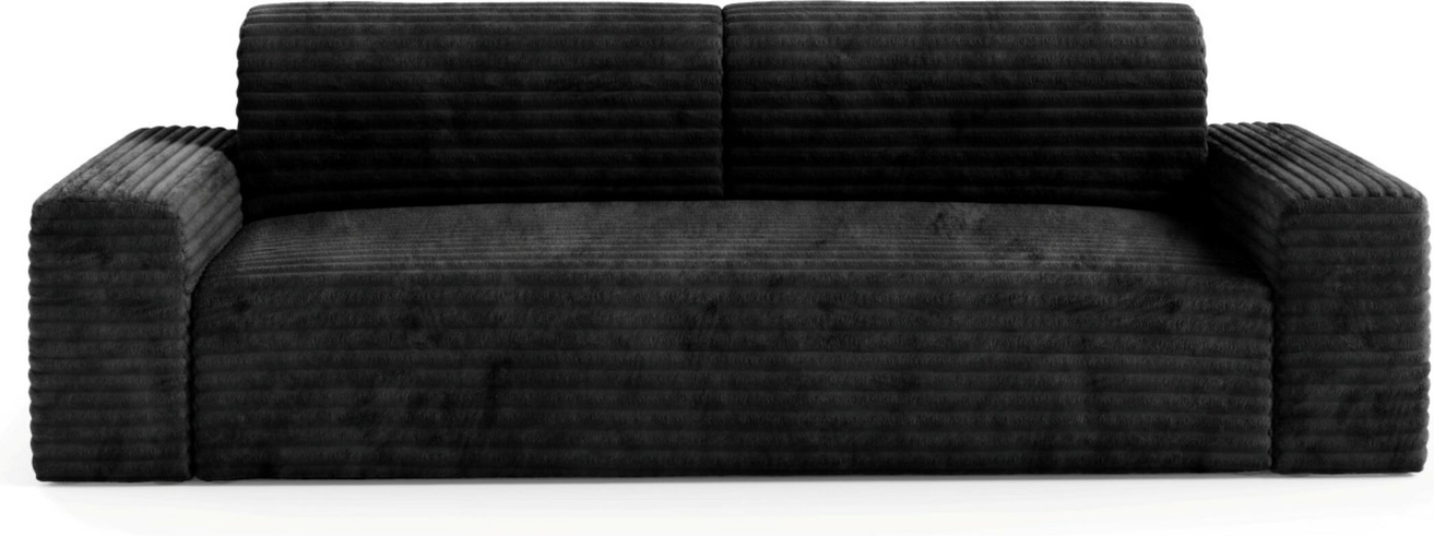 Sovesofa Maison Vellé Calira  -personers  Sofa-seng   Tilia 100 Ribbet Stof  Soveflade 200x155 Cm  Opbevaring  Fuldpolstret