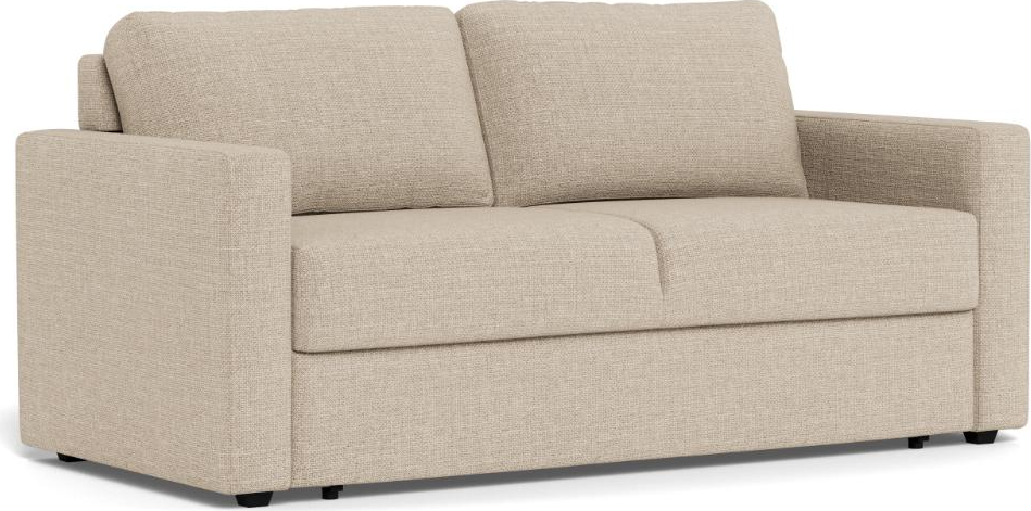 Sovesofa Signature Fenn  -personers Sofabed  Beige Basel-stof  Foldbar Udtræksseng  H65ã B146ã D55 Cm