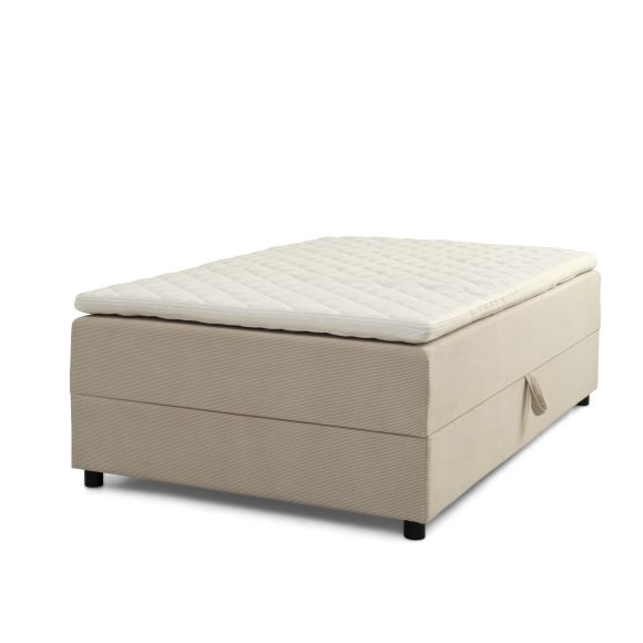Space Dreams Sengebund     Opbevaring     Topmadras Beige Velour Og Sort Træ  200x120