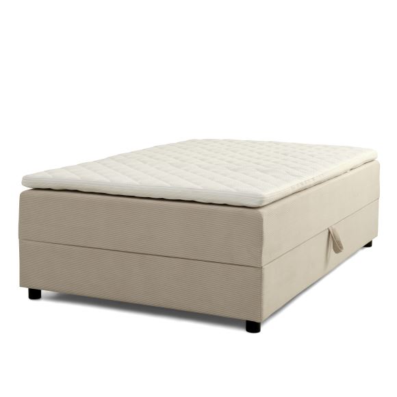 Space Dreams Sengebund     Opbevaring     Topmadras Beige Velour Og Sort Træ  200x140