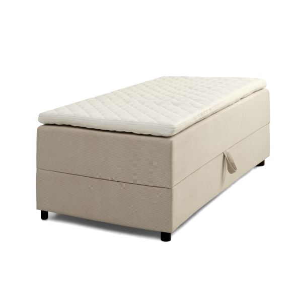 Space Dreams Sengebund     Opbevaring     Topmadras Beige Velour Og Sort Træ  200x80