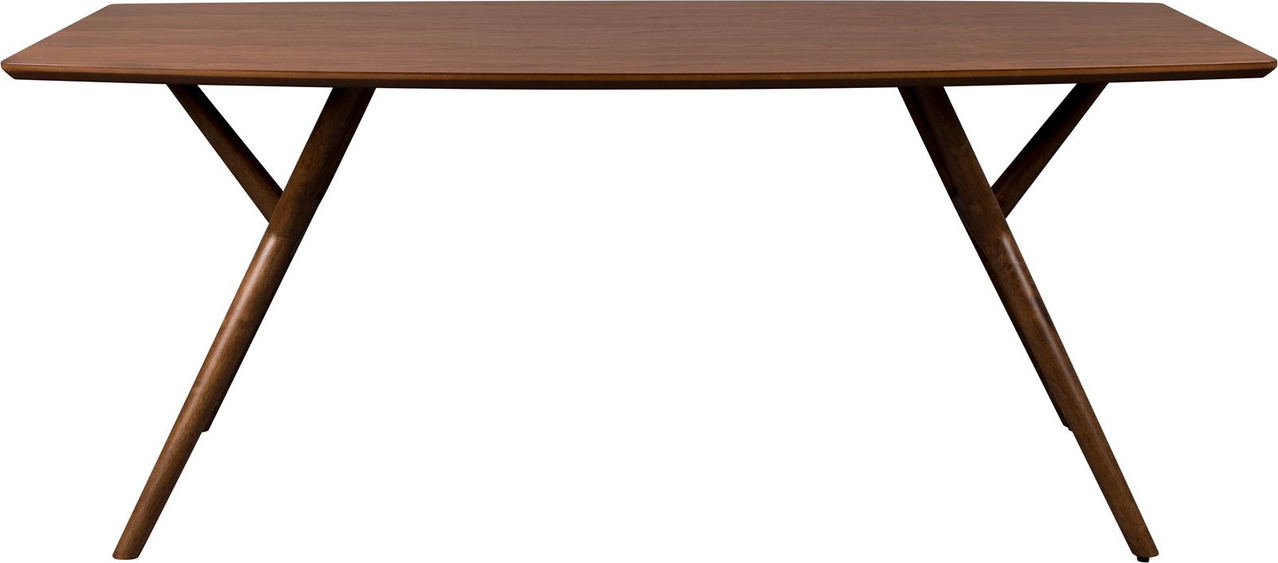 Spisebord Dutchbone Malaya 180x90 Cm  Bordplade   Valnødfiner  Gummitræsbase  Mid-century Moderne