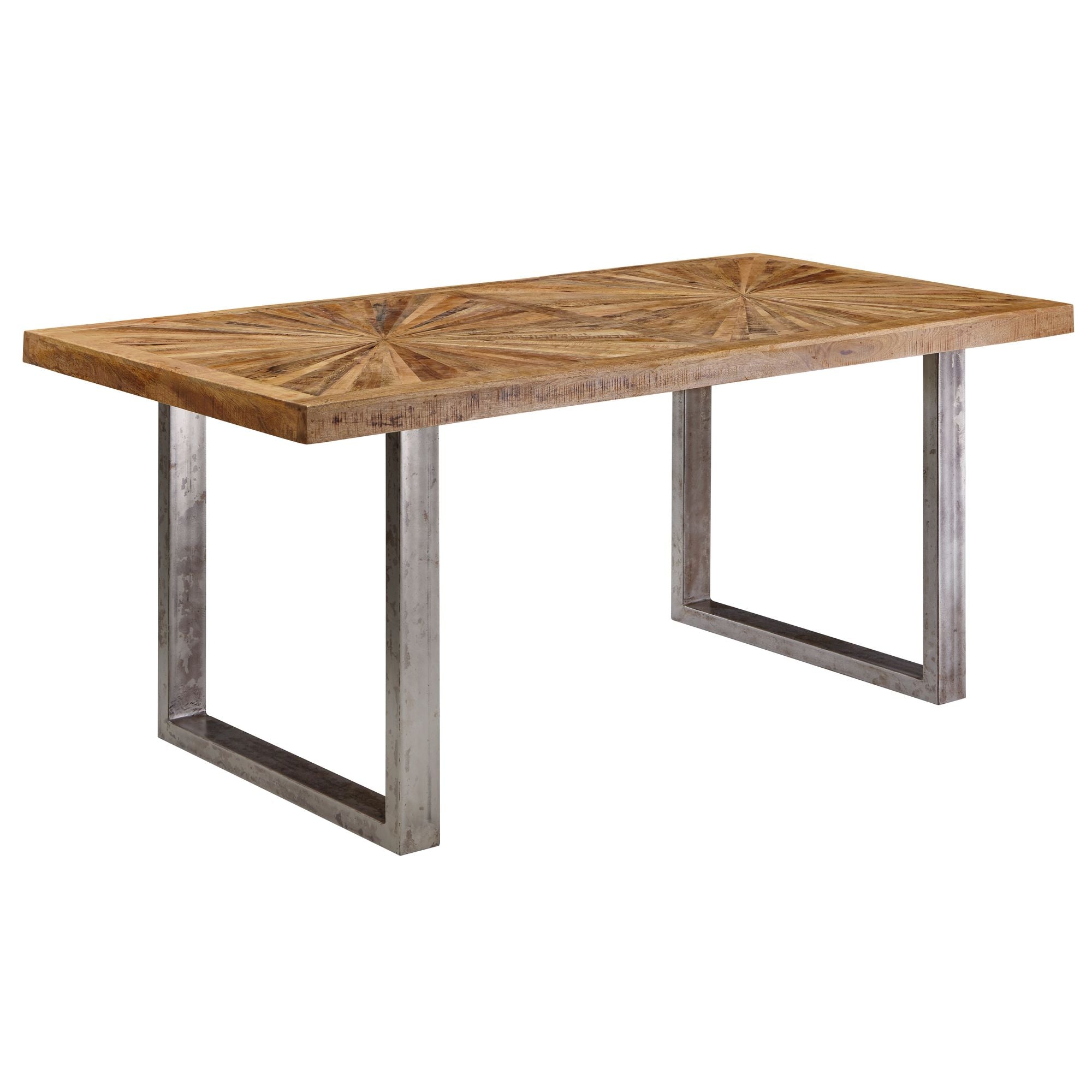 Spisebord   Mangotræ  180x76 5x90 Cm  Køkkenbord   Loftstil Med Naturlig Finish  Massivt Træbord Med Metalramme  Industribord