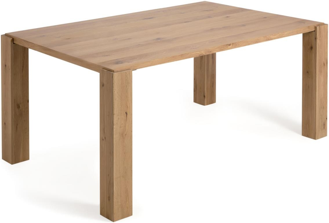 Spisebord Kave Home Deyanira   Massivt Egetræ 76x90x160 Cm Rustikt Kolonialt Design