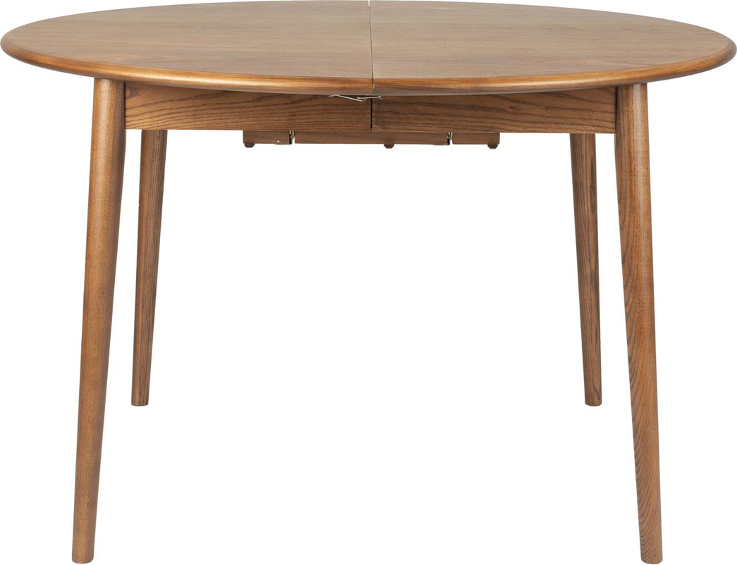 Spisebord Med Udtræk Forlængerbord Zuiver Twist 120 160   120 Cm Nougat Valnødfiner Asketræ