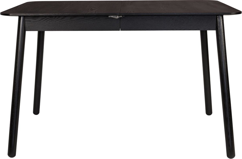 Spisebord Med Udtræk Zuiver Glimps Rektangulært Sort Egetræsfiner 120-162 Cm