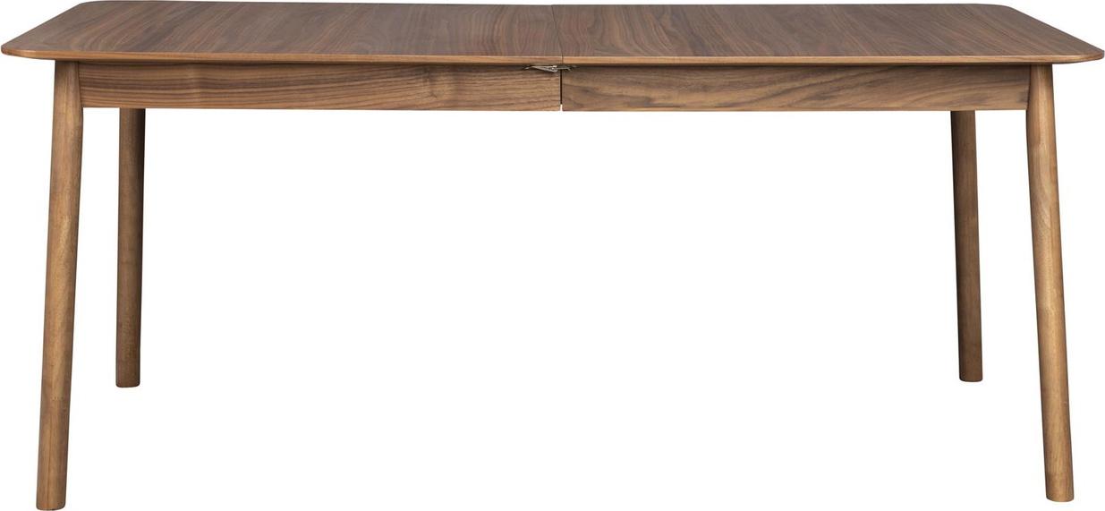 Spisebord Med Udtræk Zuiver Glimps Valnøddedefinér Finish Mørk Natur 180x90 Cm Max 240 Cm