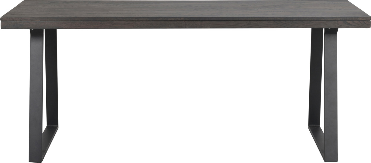 Spisebord Rowico Brooklyn Massiv Eg Med Mat Sort Metalben 170x95 Cm Fsc 100  Certificeret