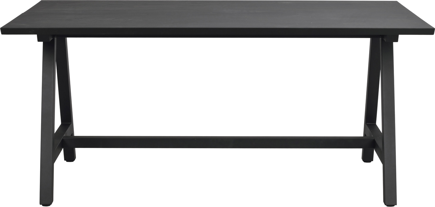 Spisebord Rowico Carradale 170x100 Cm Sort Fsc-certificeret Egetræ   Pulverlakeret Metal