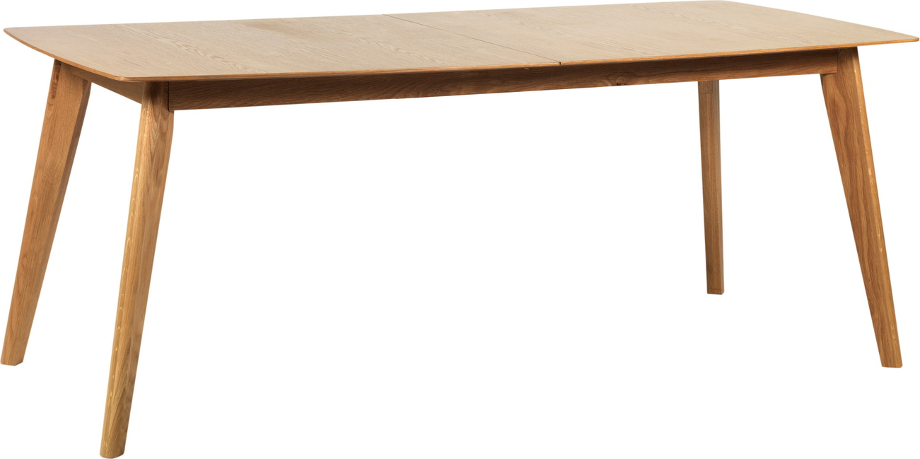 Spisebord Rowico Cirrus Lakeret Finér   Massiv Eg Med Udtræk 190 235   90 Cm