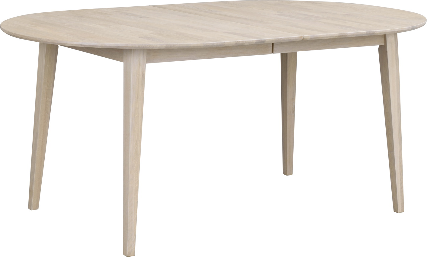 Spisebord Rowico Filippa Udtræksbord Oval Hvidkalket Fsc 100  Massiv Egetræ 170 210 Cm