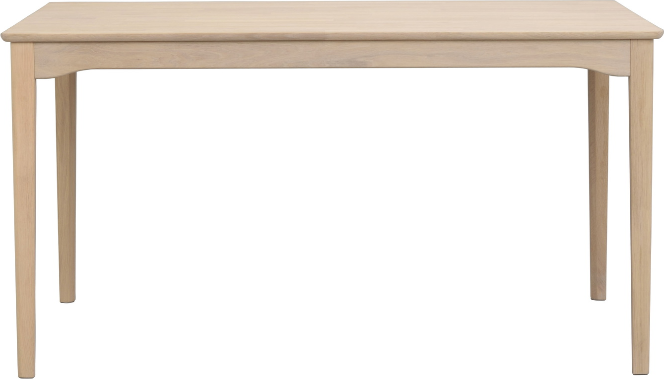 Spisebord Rowico Markham   Hvidkalket Massivt Egetræ  140x90 Cm  Udvidelsesbart