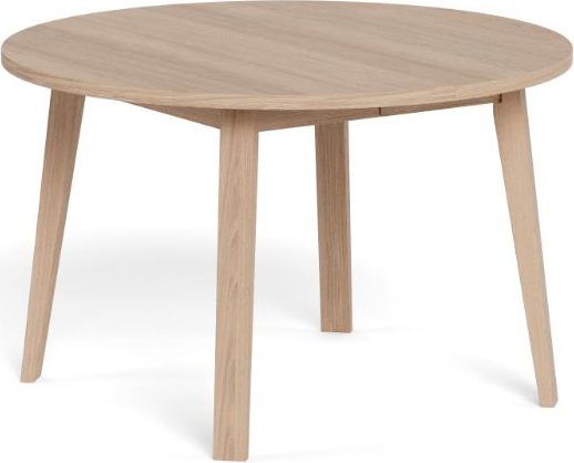 Spisebord Signature Arven  Hvidpigmenteret Egefiner  Udtræksbord ø120-220 Cm  Olieret  Koniske Ben